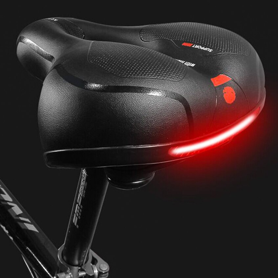 Ergonomisch fietszadel RideEase met geheugenschuim voor comfort en pijnvrije lange ritten.