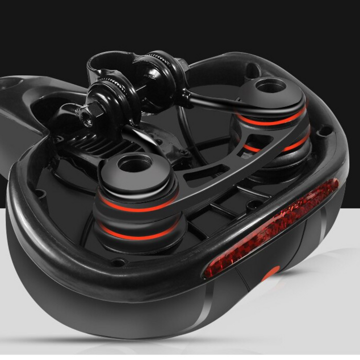 Waterdicht RideEase fietszadel, ergonomisch gevormd met geheugenschuim voor duurzaam comfort op elke rit.