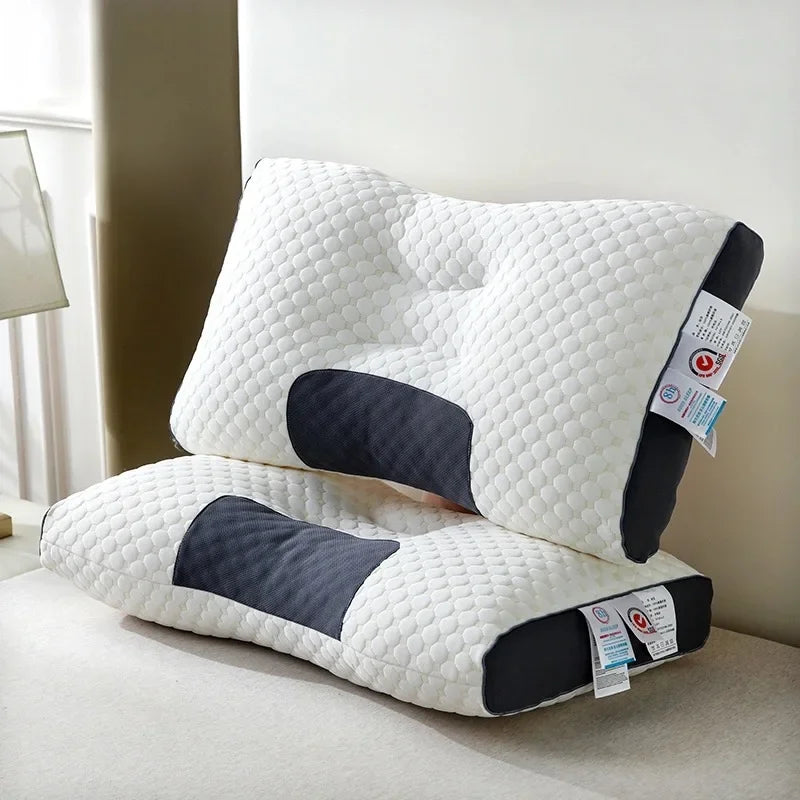 Ergonomisch SereniNeck hoofdkussen met superieure nekondersteuning voor optimaal slaapcomfort en minder nekpijn.