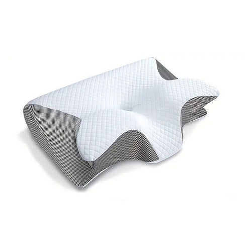 Luxe slaapkussen voor nekpijn; ergonomisch ontwerp met geheugenschuim voor comfort en ondersteuning.