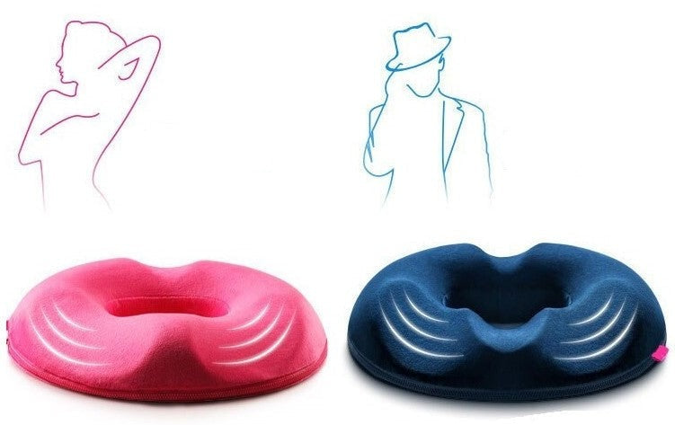 Unisex ergonomisch traagschuim zitkussen voor comfort & pijnverlichting bij aambeien, stuitpijn en rugklachten.