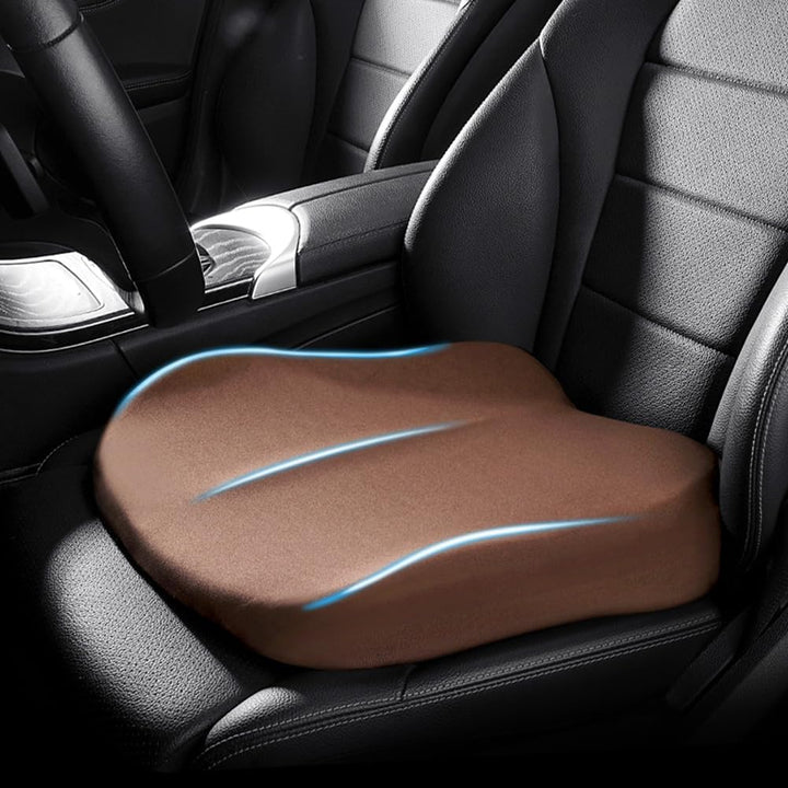 Auto-interieuraccessoire: ergonomisch zitkussen voor comfort, rugondersteuning en beter zicht. Universeel.