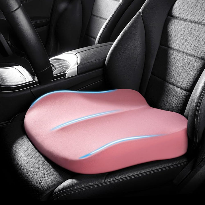 Universele zitverhoger met ergonomisch design, machinewasbaar. Voor auto en kantoor, verbetert zicht en comfort.