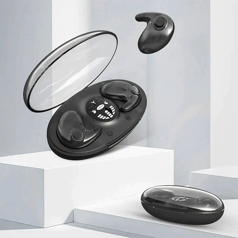 "Ergonomische en waterdichte onzichtbare slaap oortjes, slank ontwerp, ideaal voor ongestoorde nachtrust."