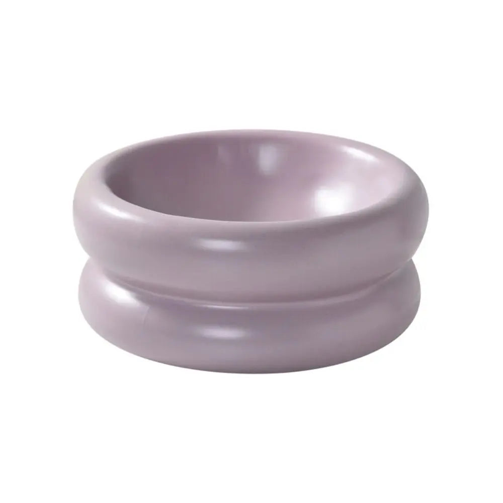 Matwitte keramiek voerbak; modern design voor katten en honden, perfect voor elke inrichting.