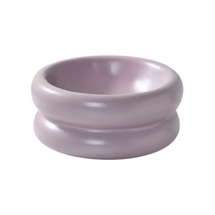 Matwitte keramiek voerbak; modern design voor katten en honden, perfect voor elke inrichting.