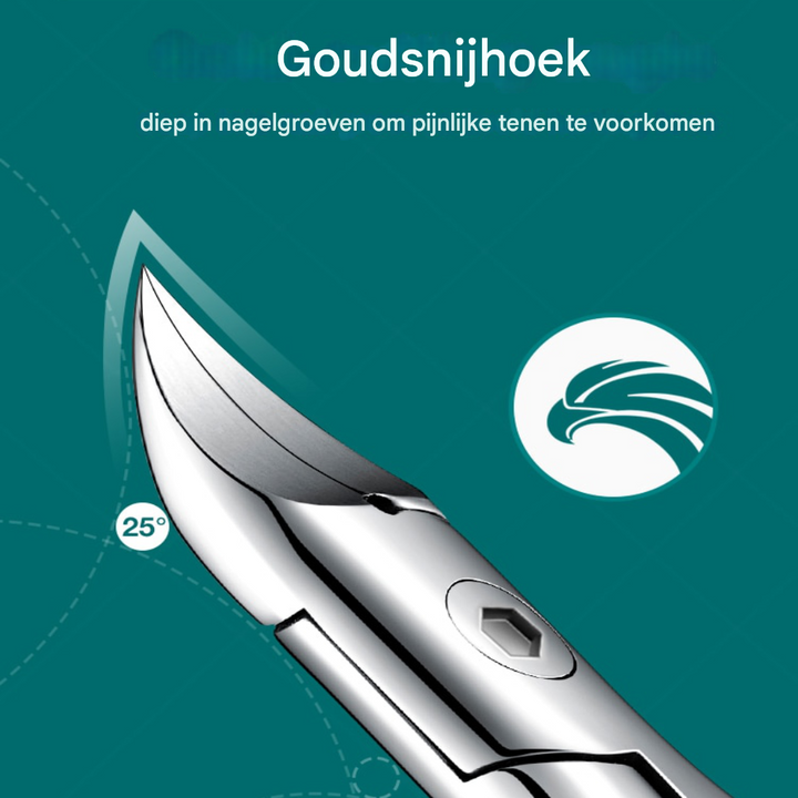 Premium teennagelknipper voor dikke nagels en pedicure. Roestvrij staal, geschikt voor ingegroeide en harde nagels.