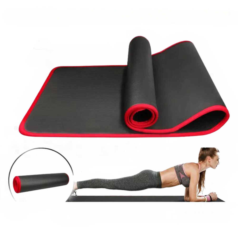 Comfortabele extra dikke antislip yogamat FlexiMat voor stabiele yoga- en fitnessoefeningen thuis of in de studio.