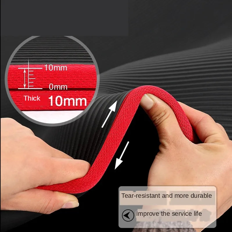 Duurzame extra dikke antislip FlexiMat yogamat, perfect voor intensieve training, Pilates & stretching.
