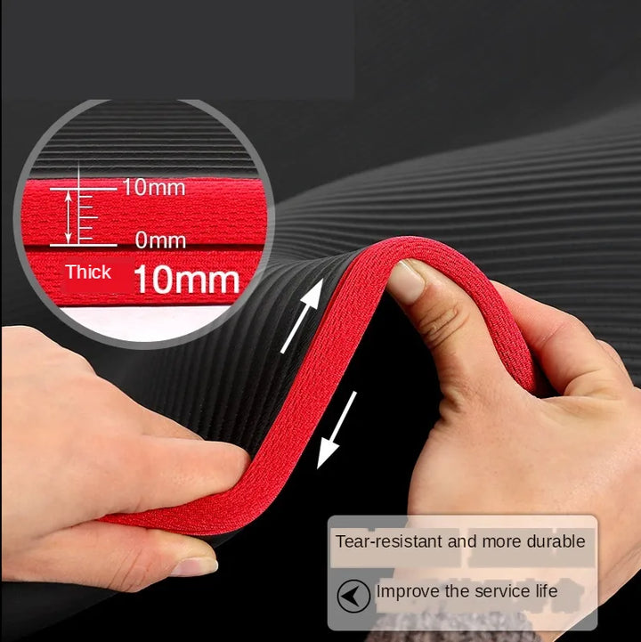 Duurzame extra dikke antislip FlexiMat yogamat, perfect voor intensieve training, Pilates & stretching.