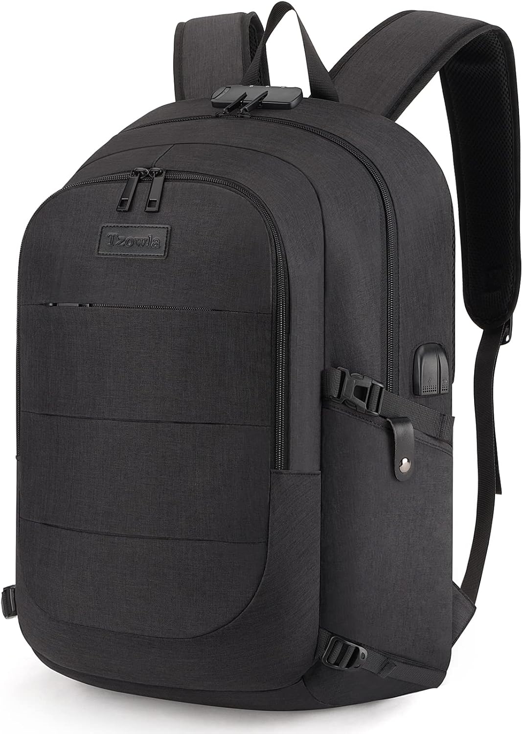 Extra grote anti-diefstal laptoprugzak (30-50L) met USB-poort voor reizen en werk.