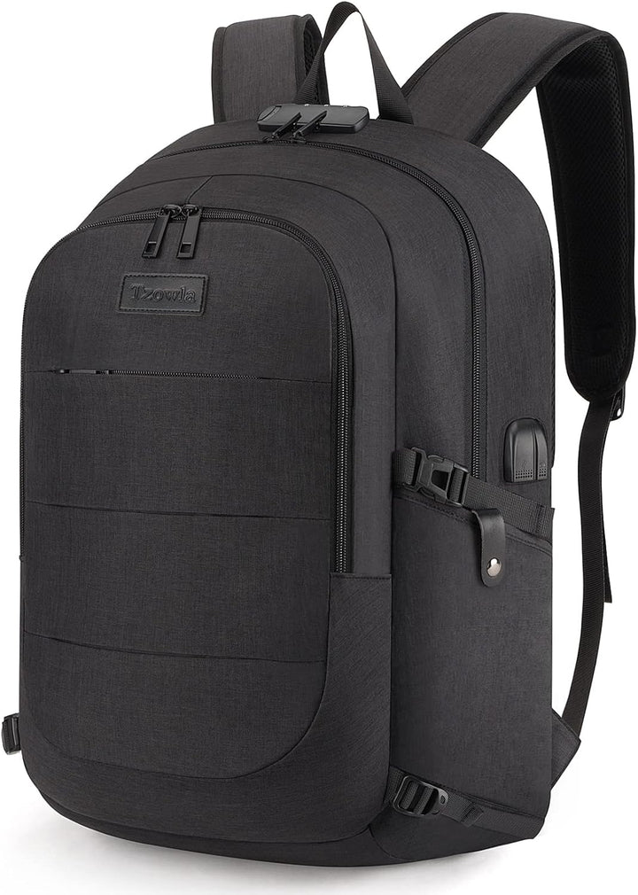 Extra grote anti-diefstal laptoprugzak (30-50L) met USB-poort voor reizen en werk.
