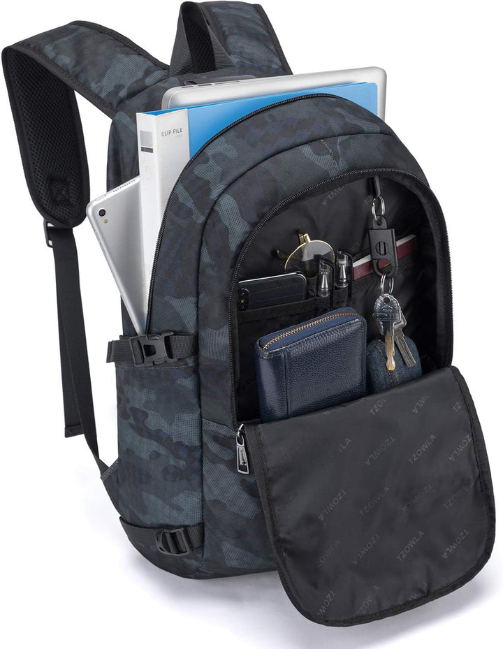 Veilige rugzak met laptopvak, extra groot volume en USB-poort voor opladen onderweg.