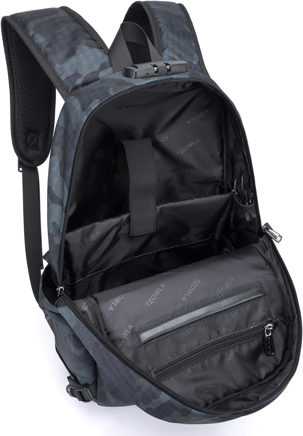 Complete anti-diefstal laptoprugzak (30-50L) met USB, ideaal voor werk, school en reizen.