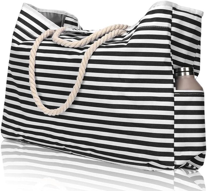 Moderne waterdichte tote bag voor dames, extra groot en zandbestendig. Perfect als strandtas of reistas.