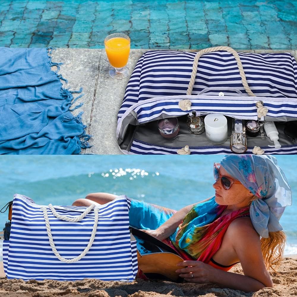 Reisetui, onderdeel van de waterdichte strandtas set. Handig voor kleine spullen, zandbestendig en compact.