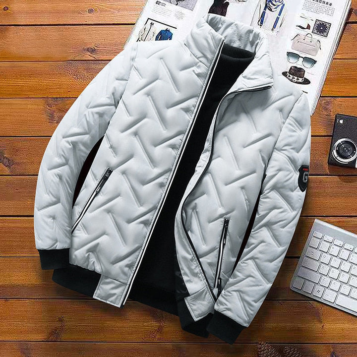 Gewatteerd bomberjack heren, een comfortabel ritsjack voor een trendy en ontspannen look.
