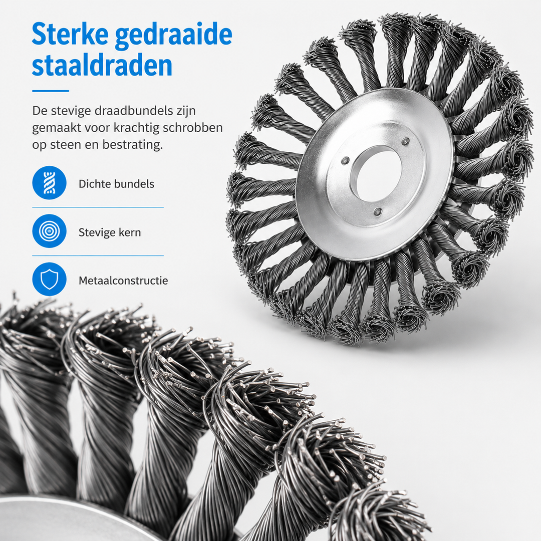 Unisex grastrimmer staaldraadborstel voor effectieve onkruidverwijdering in de tuin