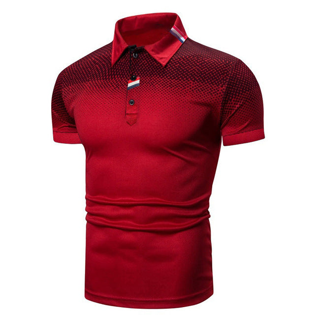 Stijlvol herenpoloshirt met korte mouwen en ribkraag, perfect voor casual en smart-casual gelegenheden.