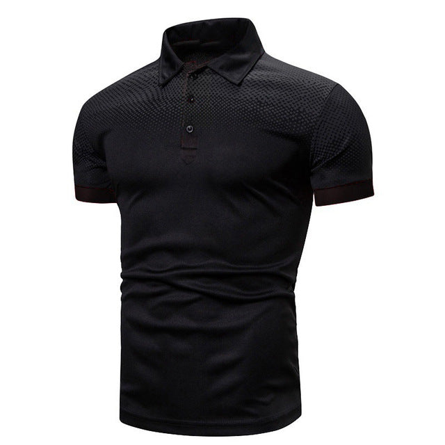 Heren poloshirt met korte mouwen en stijlvolle ribkraag voor een smart-casual zomerlook.