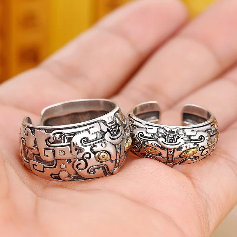 Feng Shui ring als sieraad, belooft voorspoed en rijkdom. Comfortabele verstelbare pasvorm.
