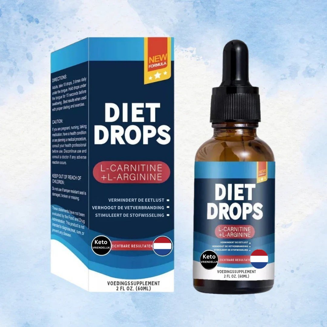 Fles Keto Support Druppels voor energie & focus. Vegan, suikervrij, koolhydraatarm voedingssupplement voor keto dieet.