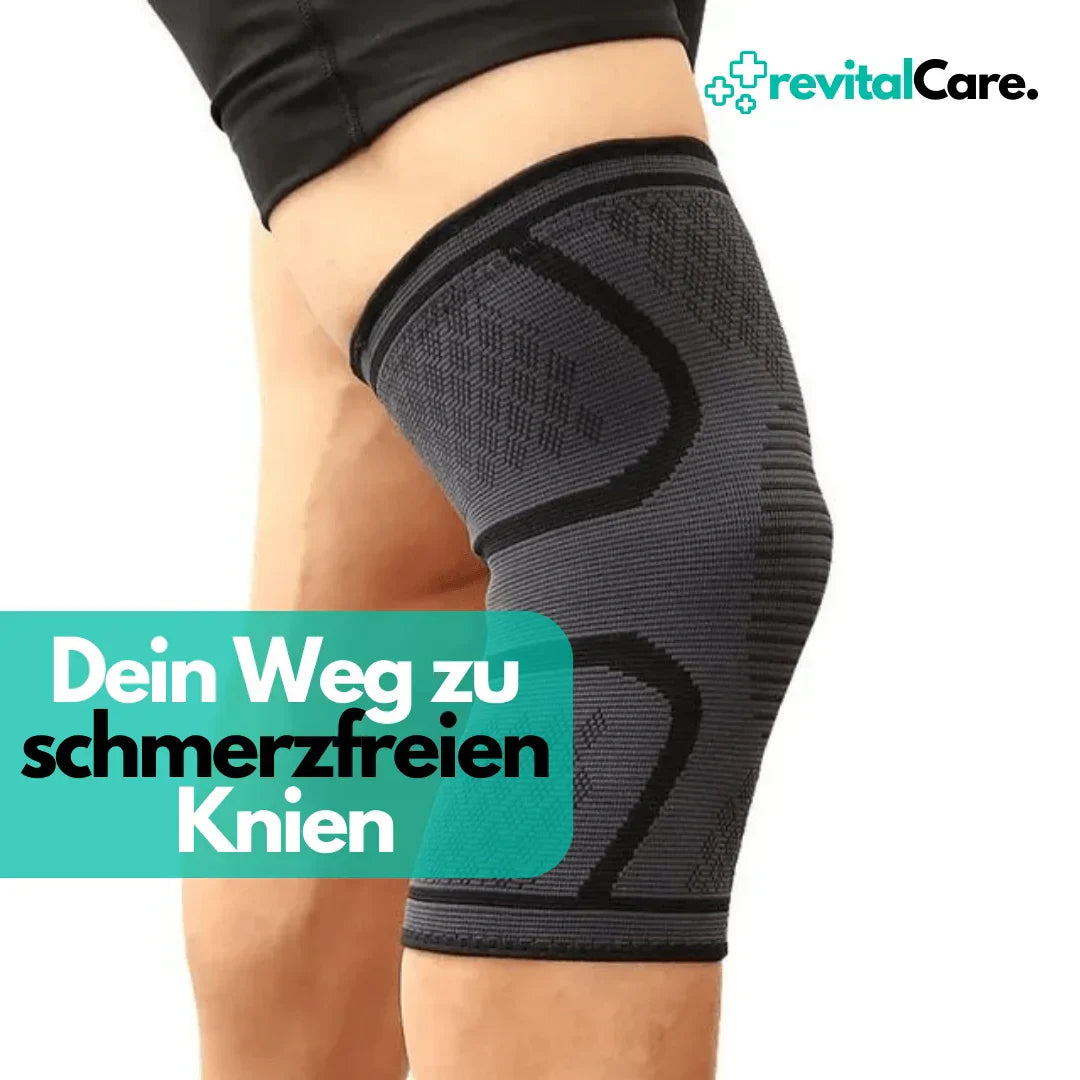 Hoogwaardige orthopedische FlexiKnee Pro kniebandage, ademend en duurzaam.