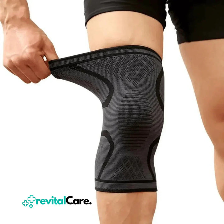 Ademende unisex kniebrace, ideaal voor hardlopen en fitness, biedt compressie en ondersteuning.