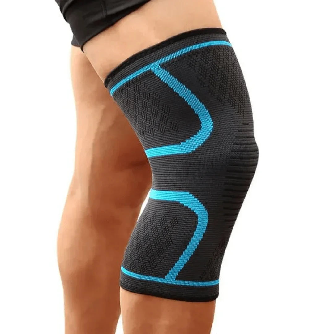 FlexiKnee Pro compressie kniebrace, essentieel voor fitness, hardlopen en knieherstel.