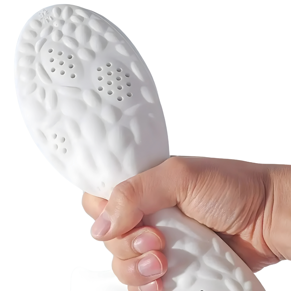 FlexiStride orthopedische inlegzolen met ergonomische boogondersteuning voor stabiliteit en blessurepreventie.