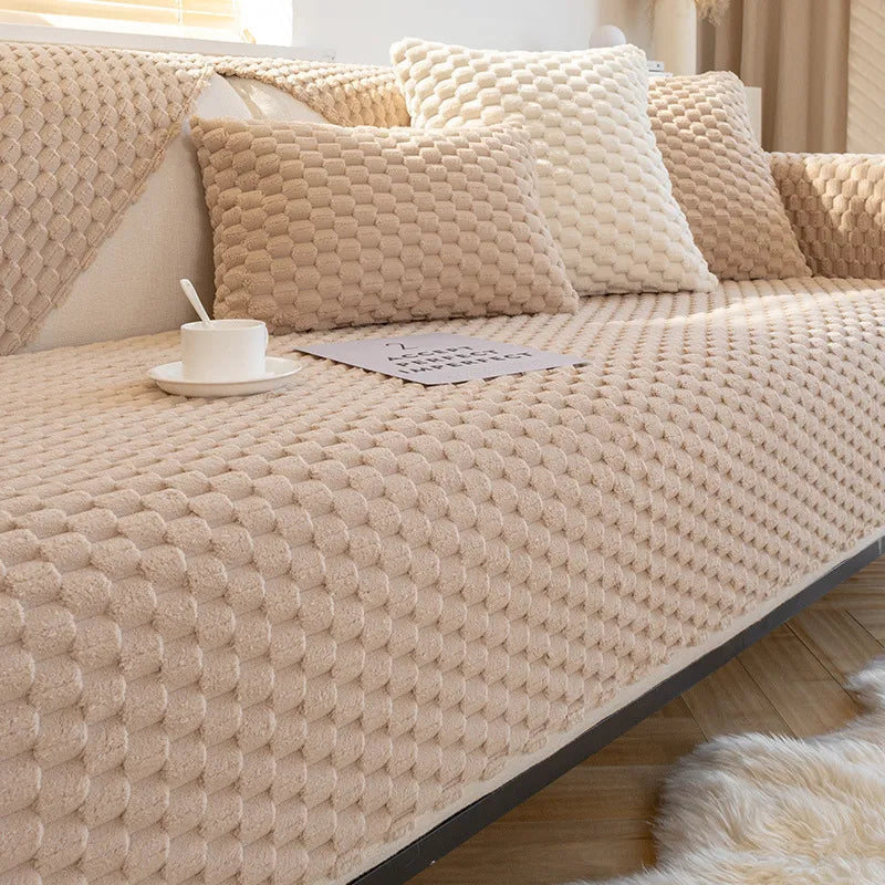 Antislip fluwelen bankhoes, beschermt meubels tegen huisdieren en vlekken, ideaal als meubelbeschermer.