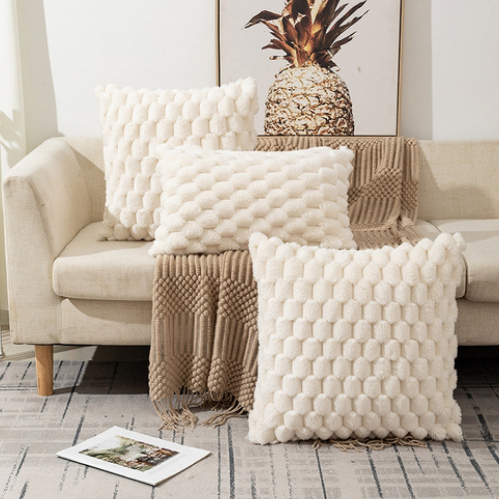 Comfortabele fluweelzachte bankkussenhoes; een stijlvolle woonaccessoire voor elk interieur.