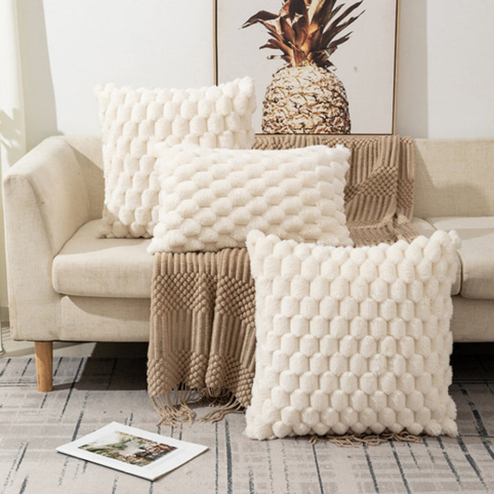 Comfortabele fluweelzachte bankkussenhoes; een stijlvolle woonaccessoire voor elk interieur.