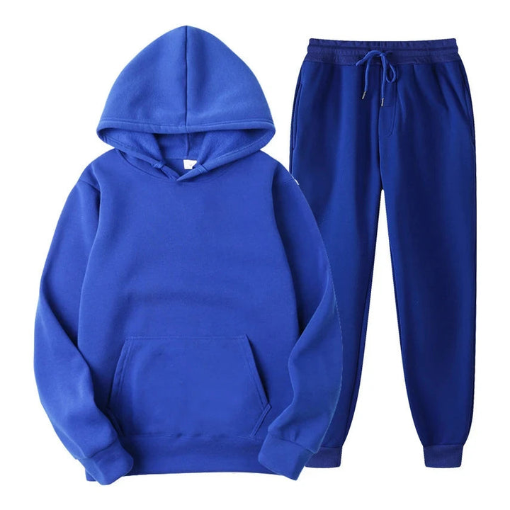 Casual herenmode sweatshirt set met een comfortabele pasvorm