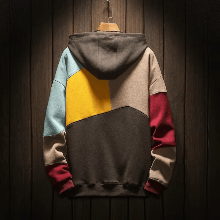 Comfortabele heren hoodie met kleurrijk design en capuchon voor een stijlvolle casual look.