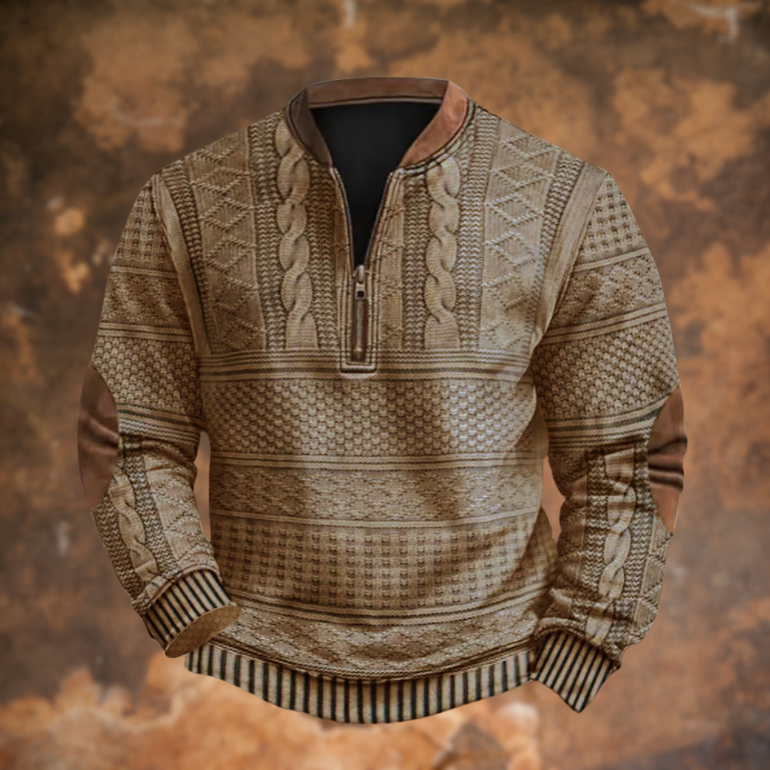 Casual heren trui met rits, ideaal voor wintermode. Zacht en warm, een onmisbaar item in elke garderobe.