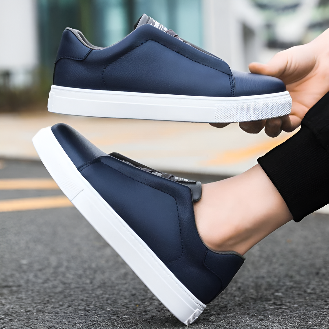 Complete look van stijlvolle en lichte heren schoenen