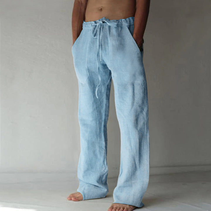 Lichtblauwe heren pantalon voor een casual lente look