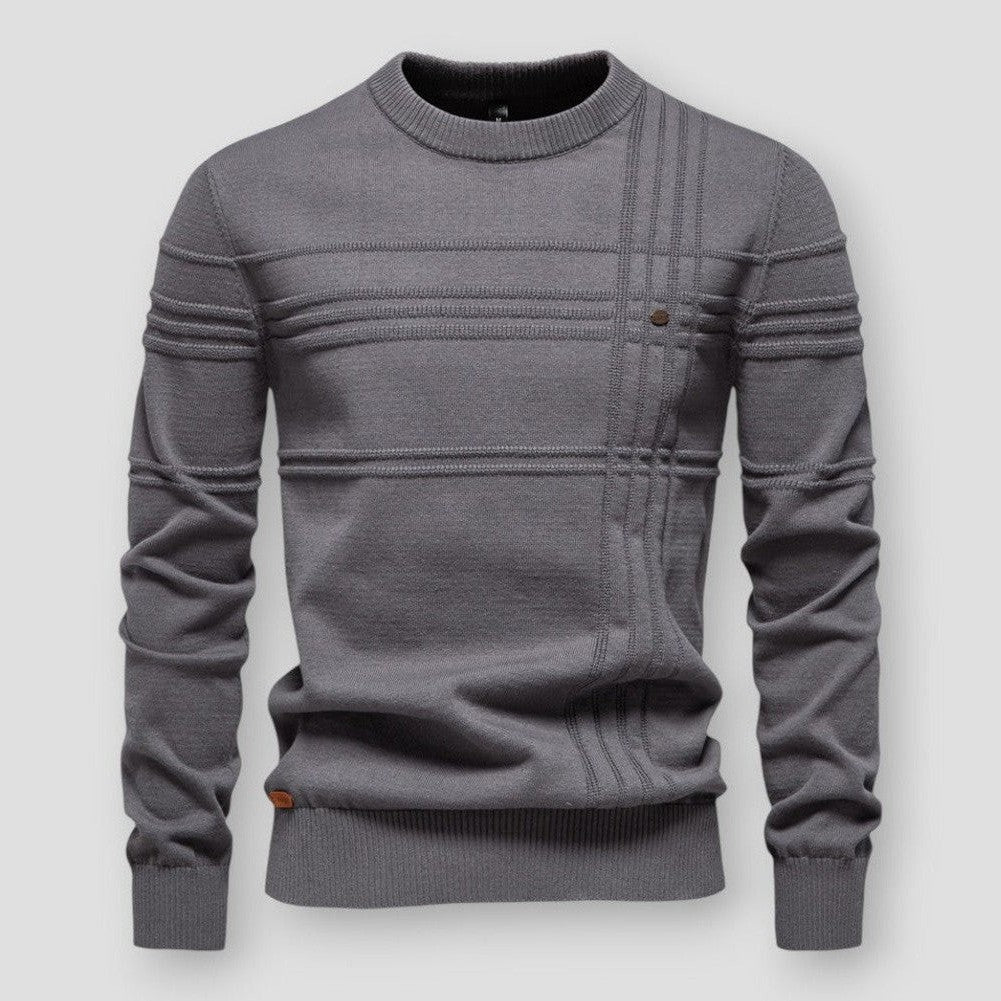 Klassieke heren trui met ronde hals, perfect voor stijlvol comfort. Ideaal voor casual en moderne looks.