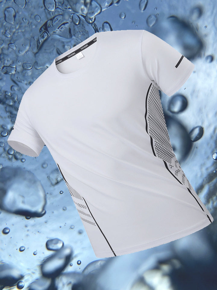 Wit heren sport T-shirt met quick-dry technologie