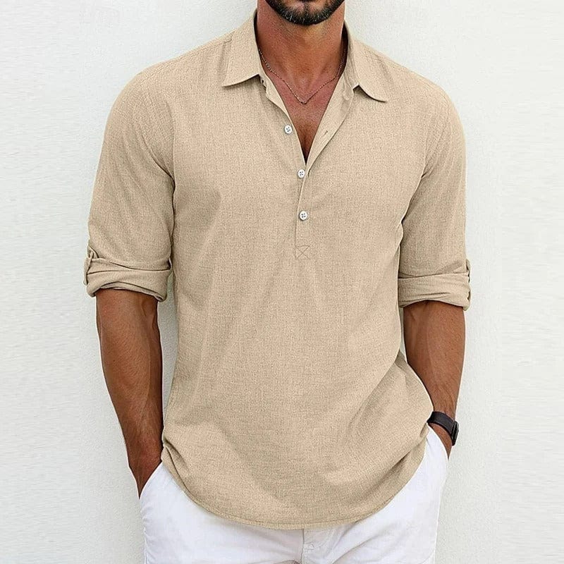 Veelzijdig heren poloshirt lange mouwen, combineert casual comfort met tijdloze stijl. Essentiële bovenkleding voor mannen.