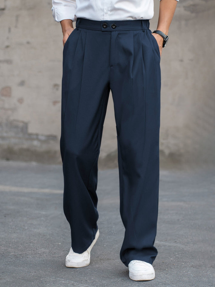 Ademende zomerbroek voor heren met rechte pasvorm en stijlvolle look
