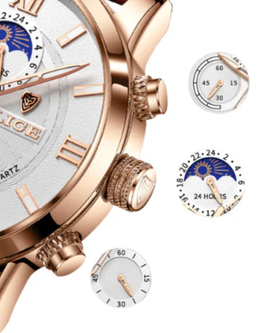 Waterdicht herenhorloge in stijlvol accessoire design voor dagelijks gebruik