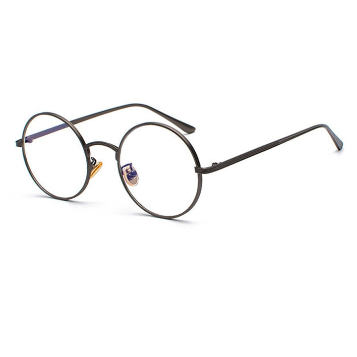 Trendsettende heren zonnebril: rond, metaal, retro design. Spiegelglazen met UV400.
