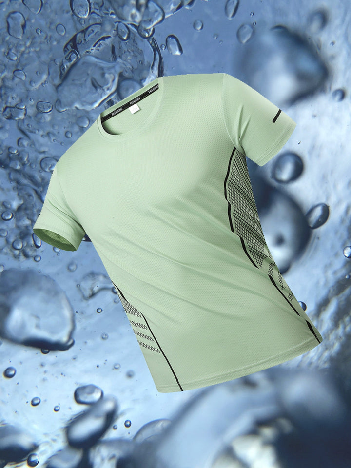 Bonen-groen heren sport T-shirt in regular fit