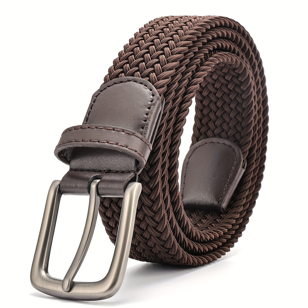 Stijlvolle elastische heren riem voor golf en casual outfits in detail