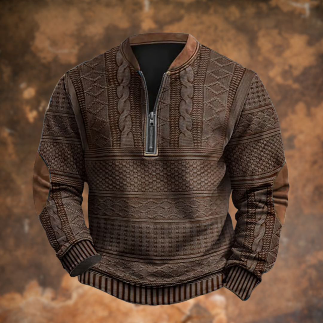 Moderne heren trui met rits; een stijlvol en comfortabel bovendeel, geschikt voor diverse casual gelegenheden.