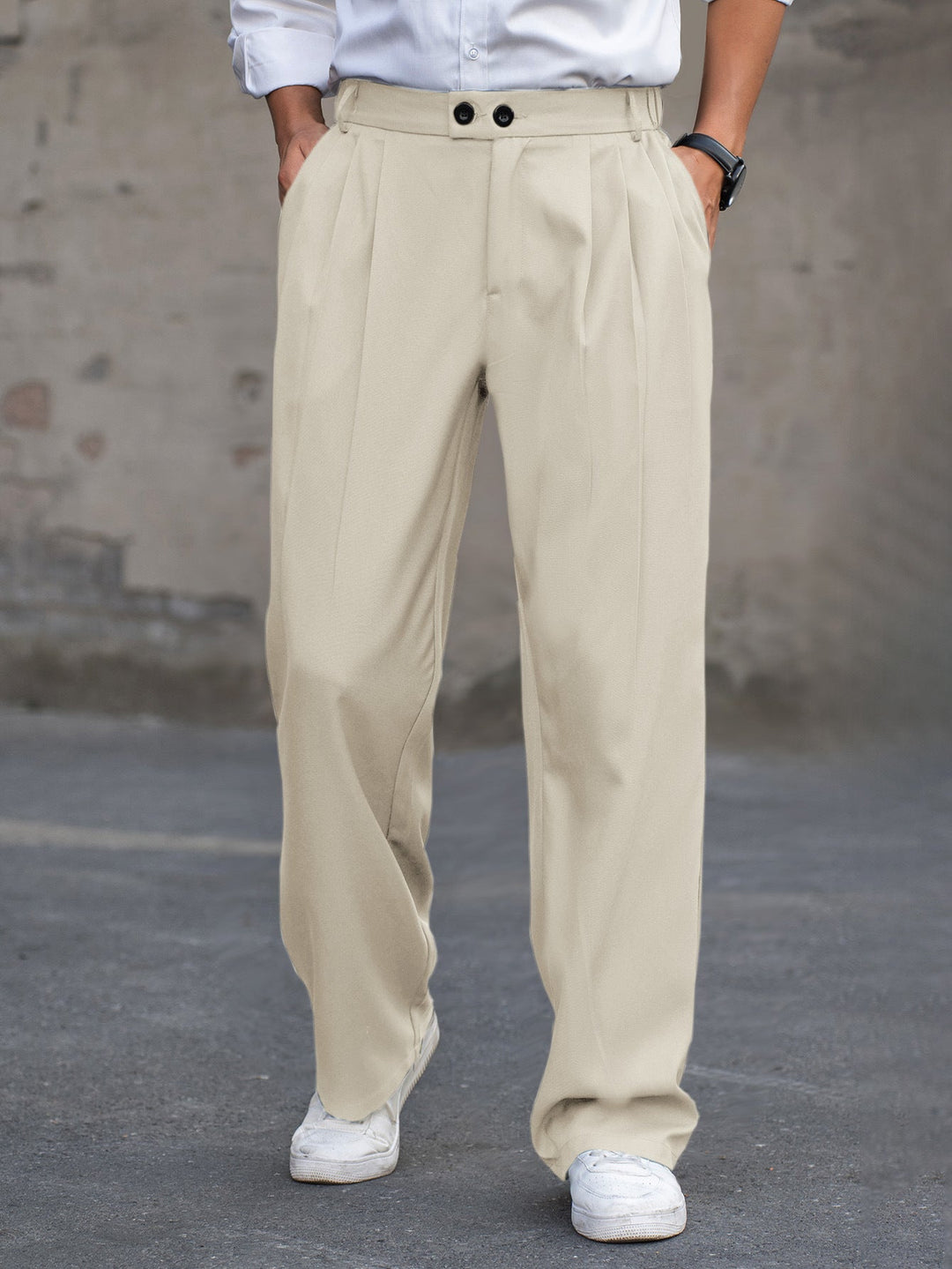 Comfortabele heren rechte broek voor casual gelegenheden en lente mode