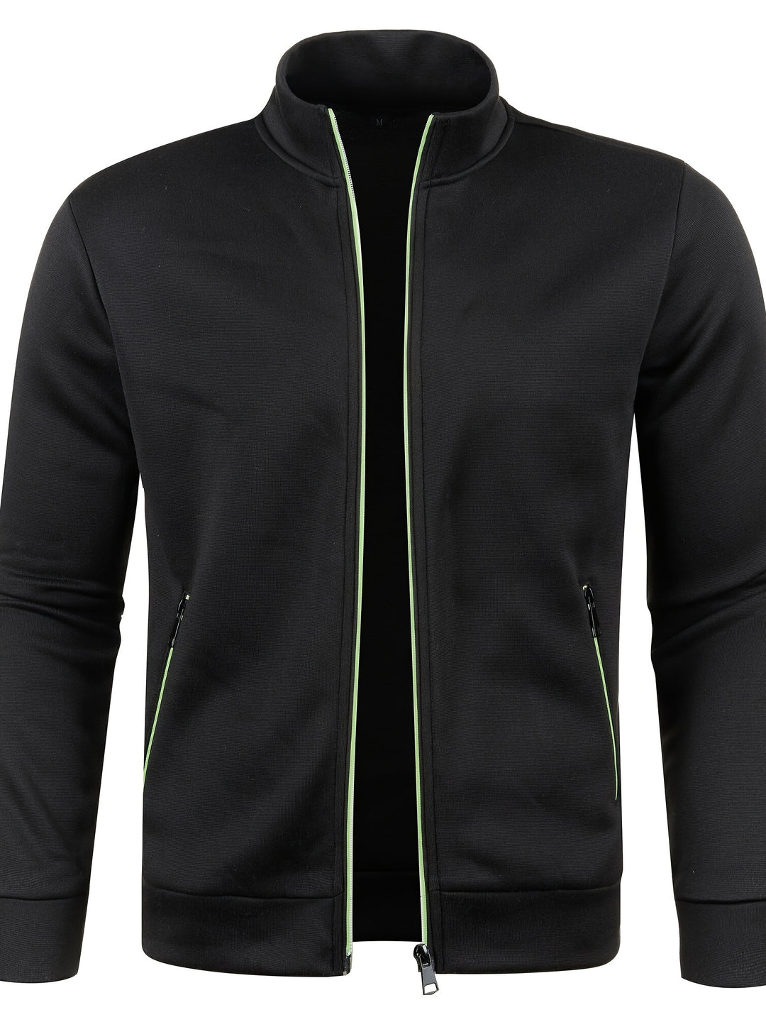 Zwart heren vest met ritssluiting en casual pasvorm