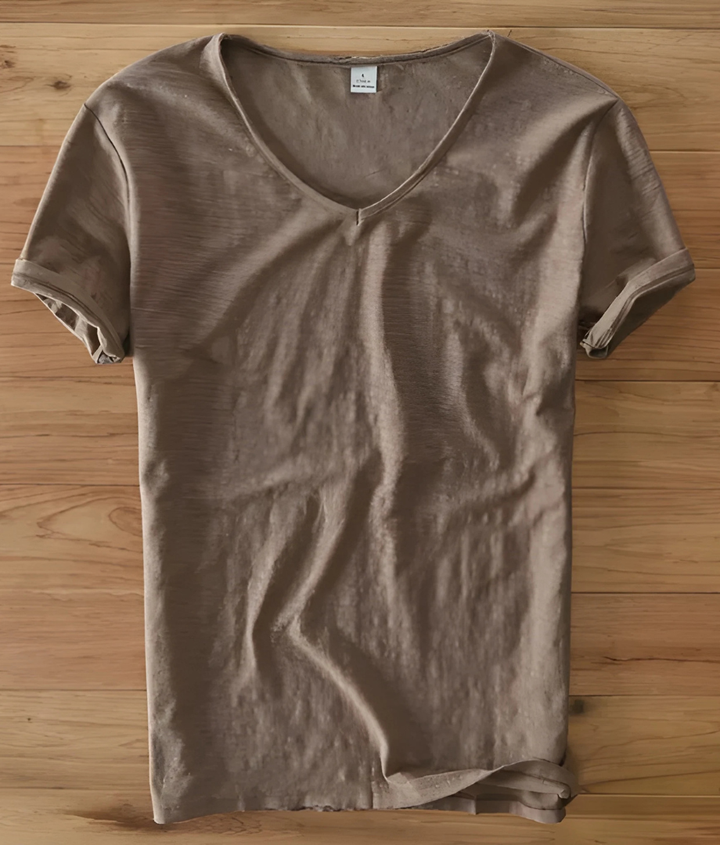 Khaki heren t-shirt voor de zomerse garderobe